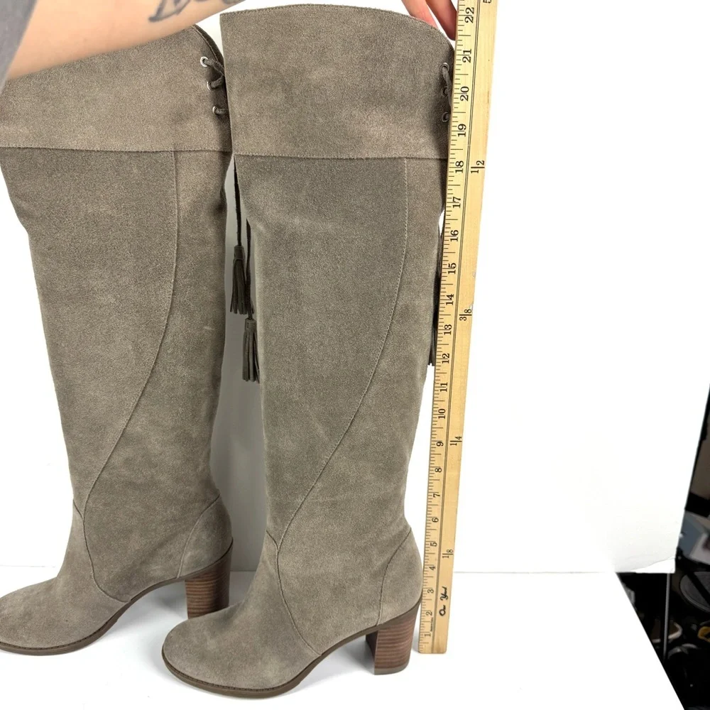 Dr. Scholl's Original Collection Lydia Knee High Boot Grey Brushed Nickel Sz 7.5